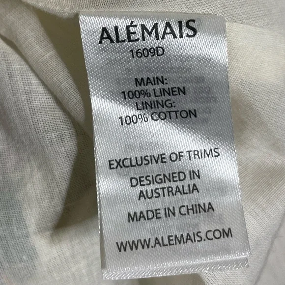 ALEMAIS Aether Abstract Print Linen Midi Dress - Picture 10 of 10